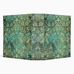 Grunge Worn Green Art Nouveau Binder