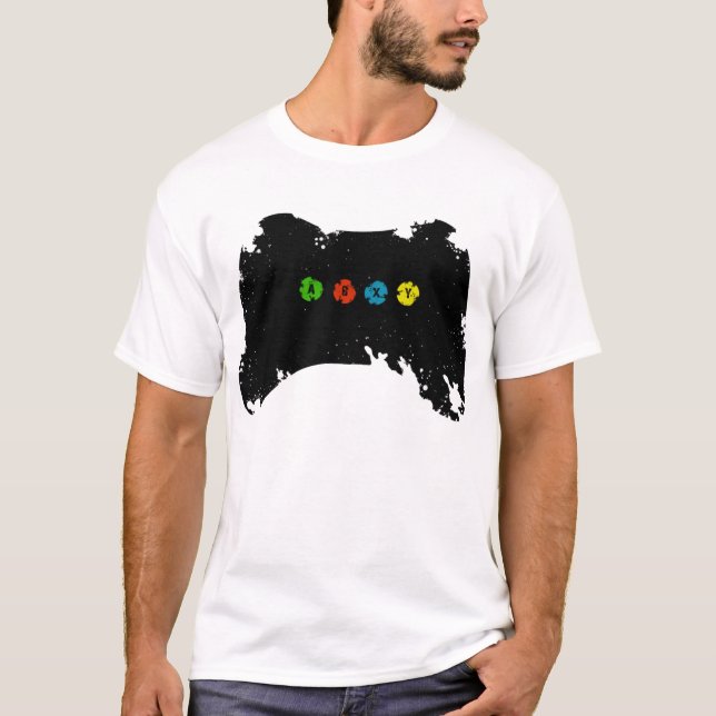 Grunge Xbox Controller T-Shirt (Front)