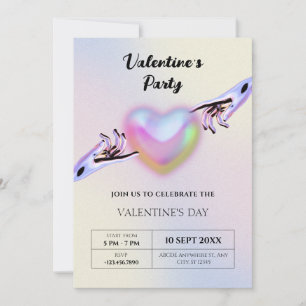 Grunge y2k heart  invitation