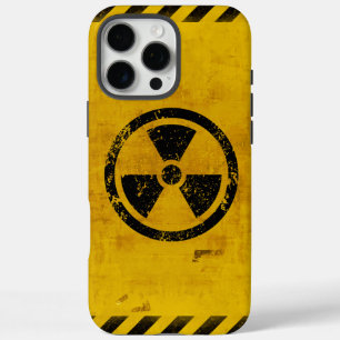 Grunged Background Hazard Radiation Warning iPhone iPhone 16 Pro Max Case
