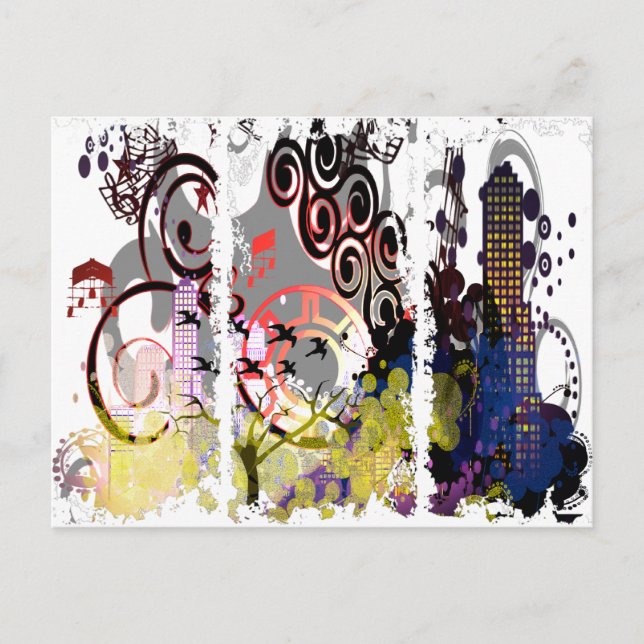 Grunged City Postcard (Front)