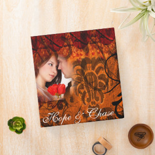 Grunged Damask Photo Binder
