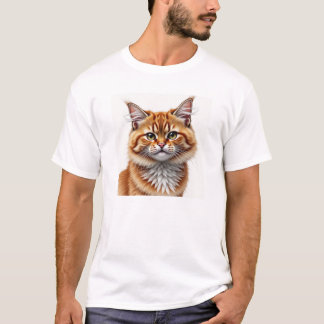 Grungewave Kitty: Digital Watercolor Chaos T-Shirt