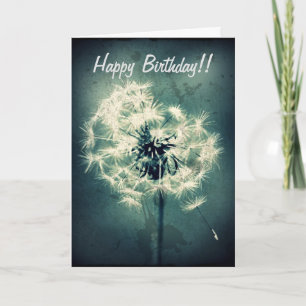 Grungey Dandelion Birthday Card