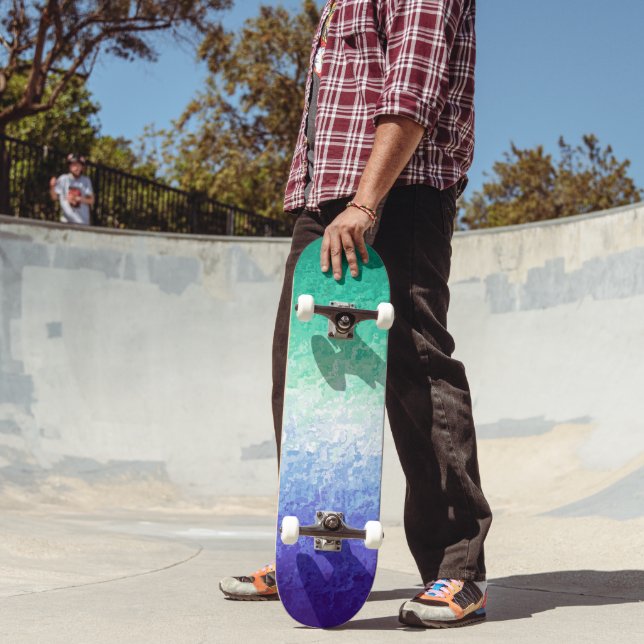 Grungy Abstract MLM Men Loving Men Pride Flag Skateboard (Outdoor 2)