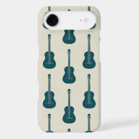 Grungy Acoustic Guitar Polkadot blue cream