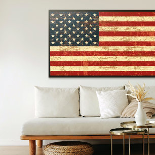 Grungy American FLag Poster