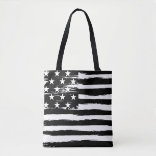 Grungy American Flag Tote Bag