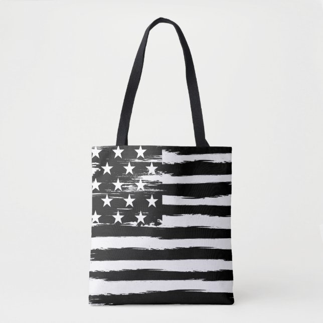 Grungy American Flag Tote Bag (Front)