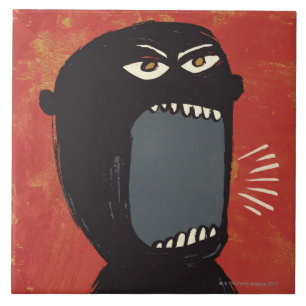 Grungy Angry Man Tile