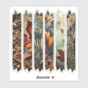 Grungy Autumnal Washi Tape Scrapbook Stickers
