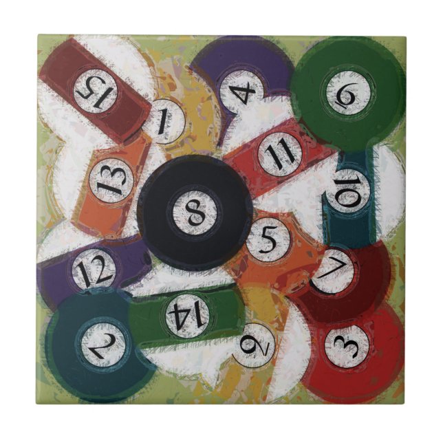 GRUNGY BILLIARDS BALLS TILE (Front)