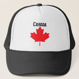 Grungy Canadian Maple Leaf Trucker Hat
