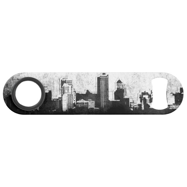 Grungy city background in black and white bar key (Front (Horizontal))