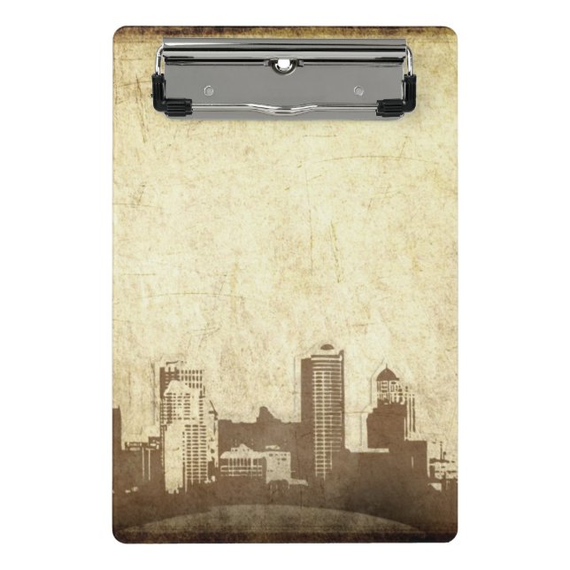 Grungy city background mini clipboard (Front)