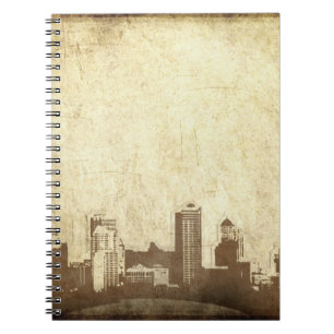 Grungy city background notebook