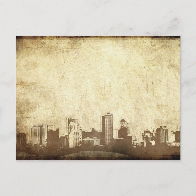 Grungy city background postcard (Front)
