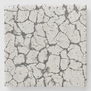 Grungy Cracked Paint Concrete Stone Coaster