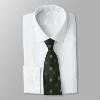 Grungy Dark Polka Dot Tie