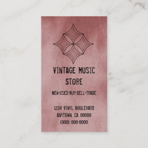 Grungy Diamond Business Card, Cabernet Card