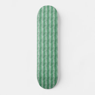 Grungy Fat Green Stripes Skateboard