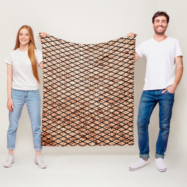 Grungy Fishnets Texture Fleece Blanket (In Situ)