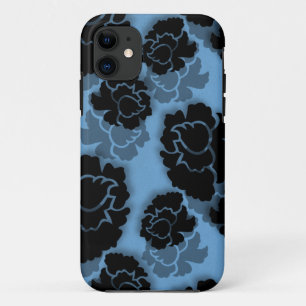 Grungy Floral Decadence BT iPhone 5 Case, Blue 11 Case