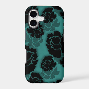 Grungy Floral Decadence BT iPhone 5 Case, Teal
