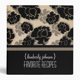 Grungy Floral Decadence Recipe Binder (1.5 inch)
