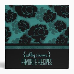 Grungy Floral Decadence Recipe Binder (2 inch)