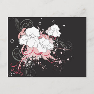 Grungy flowers Postcard