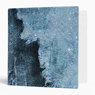 grungy glitter denim binder