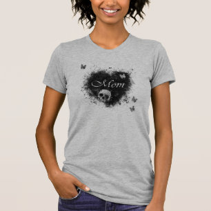 Grungy Goth Heart Mom T-Shirt