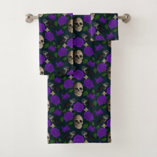 Grungy gothique foncé Vins Roses Corbeau crâne vio