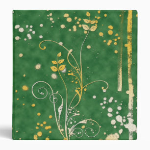 Grungy Green Abstract Pattern Binder