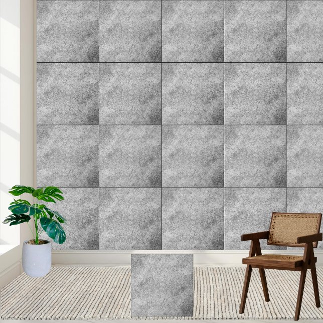 Grungy Grey Concrete Texture Ceramic Tile (Grungy Gray Concrete Texture Ceramic Tile)