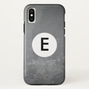 Grungy Grey monogram drawn pattern Case-Mate iPhone Case