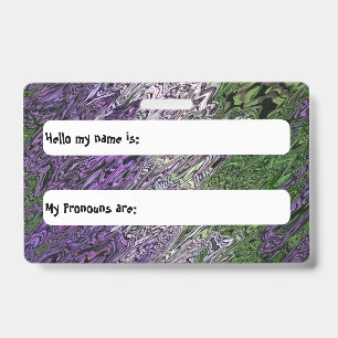 Grungy Groovy Funky Trippy Genderqueer Pride Badge