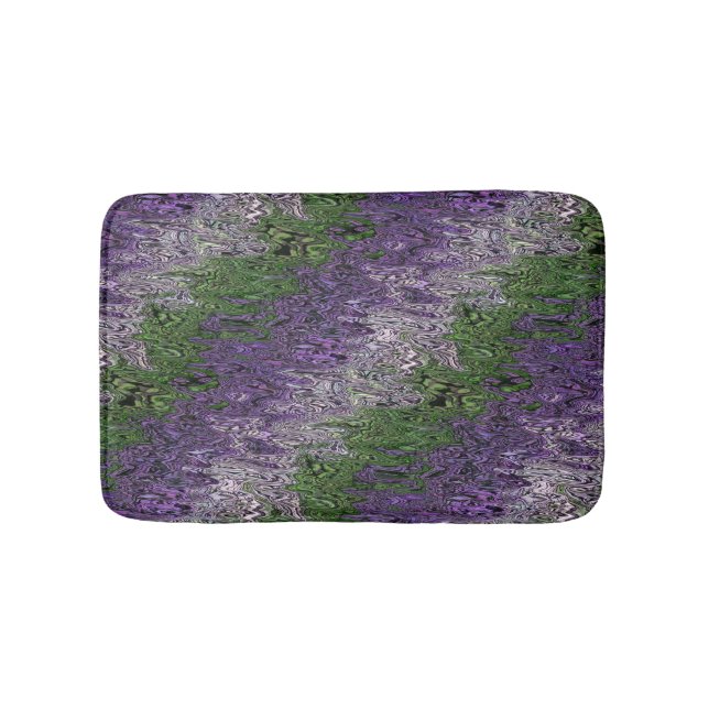 Grungy Groovy Funky Trippy Genderqueer Pride Bath Mat (Front)