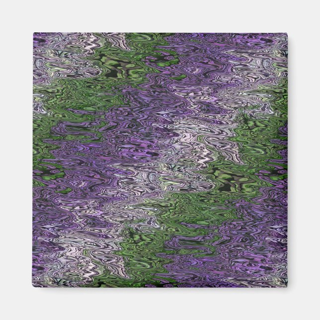 Grungy Groovy Funky Trippy Genderqueer Pride Magnet (Front)
