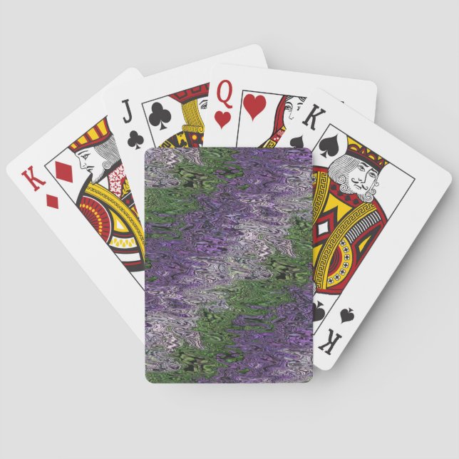Grungy Groovy Funky Trippy Genderqueer Pride Playing Cards (Back)