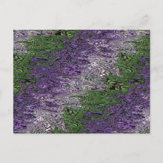 Grungy Groovy Funky Trippy Genderqueer Pride Postcard (Front)
