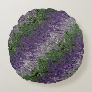 Grungy Groovy Funky Trippy Genderqueer Pride Round Pillow