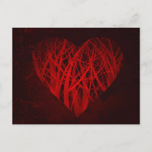 grungy heart postcard