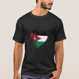 Grungy I Love Jordan Heart Flag T-Shirt