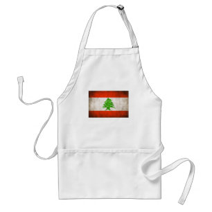 Grungy Lebanon Flag Standard Apron