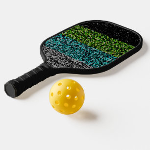 Grungy Noisy Abstract Quoiromantic Pride Flag Pickleball Paddle