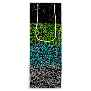 Grungy Noisy Abstract Quoiromantic Pride Flag Wine Gift Bag