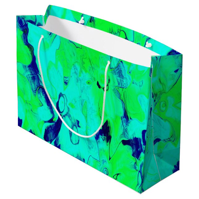 Grungy-Painted-Florals-13- Large Gift Bag (Back Angled)