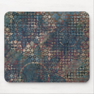 Grungy Patterns with Messy Patchwork of Textures Mouse Pad